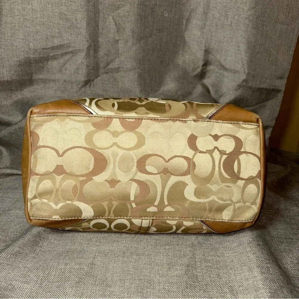 Y2K Coach Vintage Signature Sarah Optic Tan Hobo Bag F15667 - Picture 6 of 14